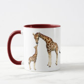 Mutter Giraffe und Baby Giraffe Tasse (Links)