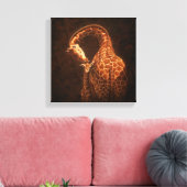 Mutter Giraffe und Baby Leinwanddruck (Insitu (Wohnzimmer))