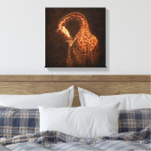 Mutter Giraffe und Baby Leinwanddruck (Insitu (Schlafzimmer))