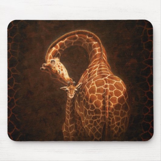 Mutter Giraffe und Baby Mousepad (Vorne)
