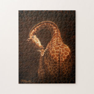 Mutter Giraffe und Baby Puzzle