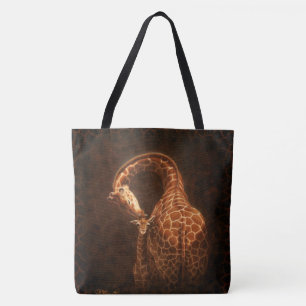 Mutter Giraffe und Baby Tasche