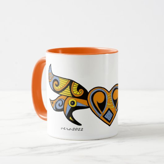 Mutter Goddess Trypillian Ukrainisch Tasse (Vorderseite Links)
