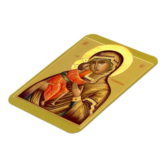 Mutter Gottes Feodorovskaya—Icon Magnet (Linke Seite)