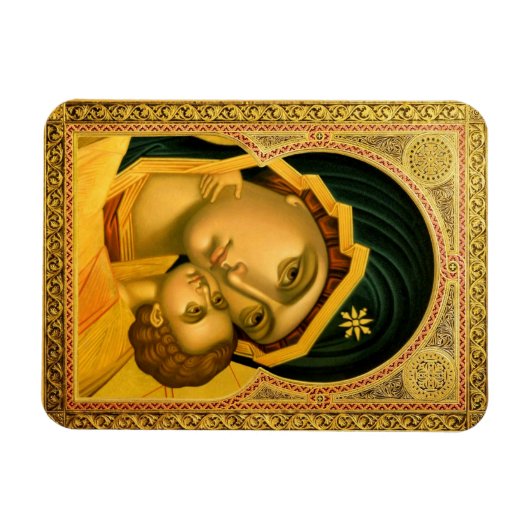 Mutter Gottes Glykophilousa — Icon Magnet (Horizontal)