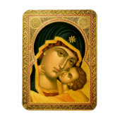 Mutter Gottes Glykophilousa — Icon Magnet (Vertikal)