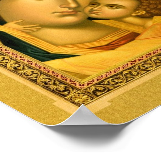 Mutter Gottes Glykophilousa - Icon Poster (Ecke)