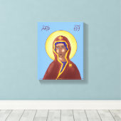 Mutter Gottes Icon Canvas Print Leinwanddruck (Insitu (Holzboden))