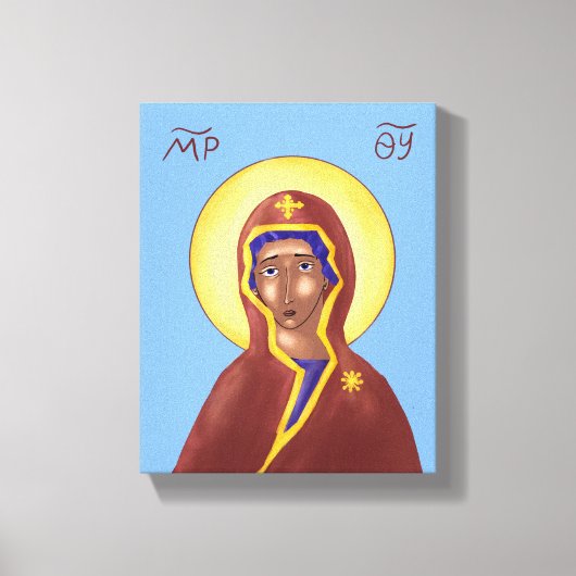 Mutter Gottes Icon Canvas Print Leinwanddruck (Vorderseite)