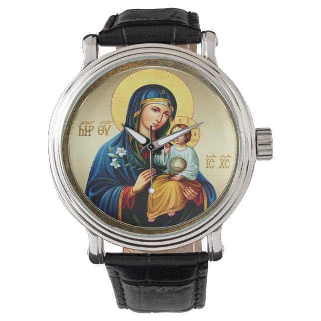 Mutter Gottes, Jungfrau Maria Armbanduhr (Vorderseite)