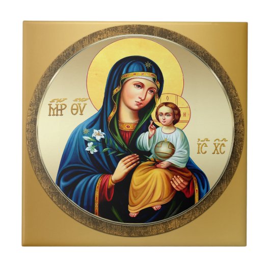 Mutter Gottes, Jungfrau Maria Fliese (Vorderseite)