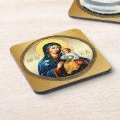Mutter Gottes, Jungfrau Maria Getränkeuntersetzer (Linke Seite)
