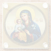 Mutter Gottes, Jungfrau Maria Glasuntersetzer (Rückseite)