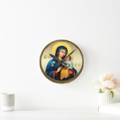 Mutter Gottes, Jungfrau Maria Runde Wanduhr (Zuhause)