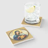 Mutter Gottes, Jungfrau Maria Steinuntersetzer (Seitenansicht)