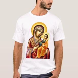Mutter Gottes Jungfrau und Kind-3-Symbol T-Shirt
