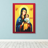 Mutter Gottes neu rot Leinwanddruck (Insitu (Holzboden))