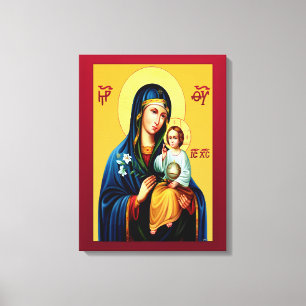 Mutter Gottes neu rot Leinwanddruck