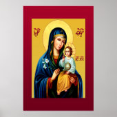 Mutter Gottes neu rot Poster (Vorne)