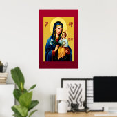 Mutter Gottes neu rot Poster (Heimbüro)