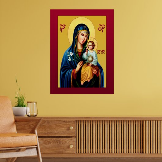 Mutter Gottes neu rot Poster (Wohnzimmer 2)