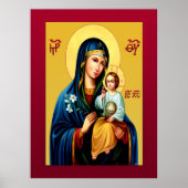 Mutter Gottes neu rot Poster (Vorne)