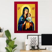 Mutter Gottes neu rot Poster (Heimbüro)