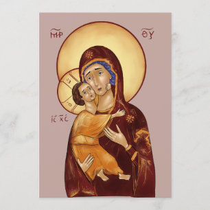 Mutter-Gottes-Papier-Ikonenkarte (4) Dankeskarte