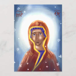 Mutter-Gottes-Papier-Ikonenkarte Dankeskarte