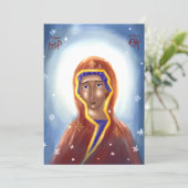 Mutter-Gottes-Papier-Ikonenkarte Dankeskarte (Stehend Vorderseite)