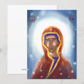 Mutter-Gottes-Papier-Ikonenkarte Dankeskarte (Vorne/Hinten)