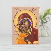 Mutter-Gottes-Papier-Ikonenkarte Dankeskarte (Stehend Vorderseite)