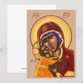 Mutter-Gottes-Papier-Ikonenkarte Dankeskarte (Vorne/Hinten)