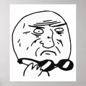 Mutter Gottes Rage Gesicht Comic Meme Poster (Vorne)