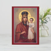 Mutter Gottes Unterstützung der Humble-Gebetskarte Dankeskarte (Stehend Vorderseite)