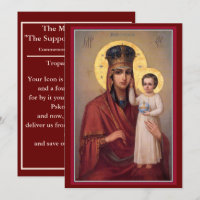Mutter Gottes Unterstützung der Humble-Gebetskarte