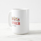 Mutter Groovy Blume Vintager Muttertag Kaffeetasse (Vorderseite Links)