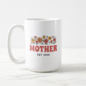Mutter Groovy Blume Vintager Muttertag Kaffeetasse (Links)