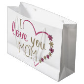 Mutter große Geschenktasche Geschenktüte (Vorderseite Schrägansicht)