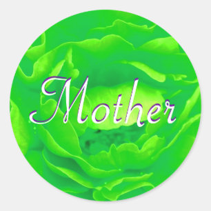Mutter Grün Rose Aufkleber