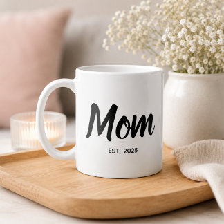 Mutter gründete Black Script Custom Jahr Kaffeetasse