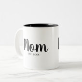 Mutter Gründung Jahr Chic Script Design Zweifarbige Tasse (Vorderseite Links)