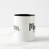 Mutter Gründung Jahr Chic Script Design Zweifarbige Tasse (Mittel)