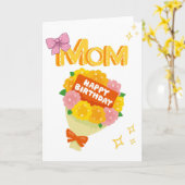 Mutter – Grußkarte mit Blumenstrauß Karte (Gelbe Blume)