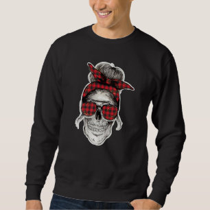 Mutter Haar Totenkopf Köpfe Grunge Punk Metal Sweatshirt