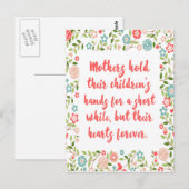 Mütter halten ihren Kindern Zitat Postkarte (Vorne/Hinten)