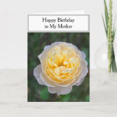 Mutter Happy Birthday Yellow Rose Karte (Vorderseite)
