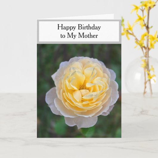 Mutter Happy Birthday Yellow Rose Karte (Gelbe Blume)