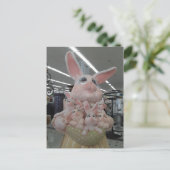 Mutter Häschen Postkarte (Stehend Vorderseite)