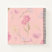 Mutter hat Caps Pink Wildflower Journal gegründet Notizblock (Rückseite)